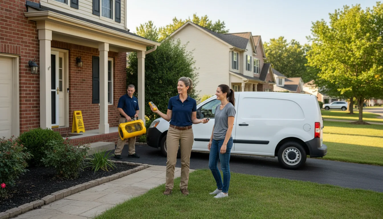 Residential water damage restoration in Pearl, IL